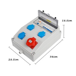 BAUSTROMVERTEILER WANDVERTEILER KOMPLETT VERDRAHTET 32A 16A 230V MIT CEE DOSE ★