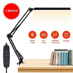 LED Schreibtischlampe Tischlampe Büroleuchte Beleuchtung Dimmbar 10W Leselampe