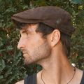Bugatti Herren Leder Schirmmütze Nubuk Echtleder Cappy Ledercap Ledermütze Kappe