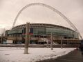 Foto 6x4 Wembley: Stadion und Schnee von außen vor Wem c2010