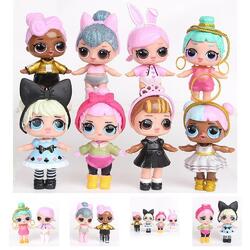 8 Stück L.O.L Surprise dolls Ball Lil Sisters LOL Puppen Pets Spielzeug Mädchen