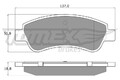 TOMEX Brakes Bremsbelagsatz, Scheibenbremse TX 13-27 für CITROËN DS PEUGEOT