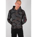 Alpha Industries Back Print Hoody black camo Kapuzenpullover Sweatshirt Sweater