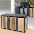 Mülltonnenbox Mülltonnenhaus Mülltonnenverkleidung Müllbox für 3 Mülltonnen 240L