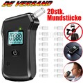 Alkoholtester Testsieger Polizeigenau Promille-Test Atem-Messgerät+20 Mundstücke