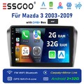 DAB+ Android15 2+32G CarPlay Autoradio GPS Navi WiFi FM Für Mazda 3 BK 2004-2009