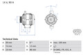 BOSCH 0 986 049 980 Alternator for FORD