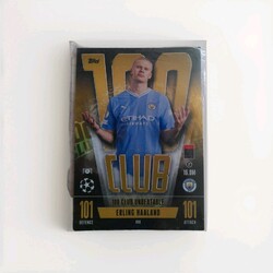 Match Attax 23/24 – Erling Haaland 100 Club #490 – Unbeatable – boosterfrisch