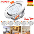 5/10X LED Einbauleuchte 5W Einbaustrahler Decken Leuchte Set Einbau Spot 230V