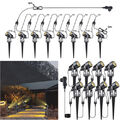 8/12er Set Gartenstrahler mit Erdspieß LED Gartenleuchte Gartenbeleuchtung Außen