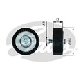 GATES T36734 Deflection/Guide Pulley, V-ribbed belt for MERCEDES-BENZ,MITSUBISHI