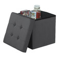 Sitzhocker Sitzwürfel mit Aufbewahrungsbox Ottoman Sitztruhe Hocker Sitzbox Grau