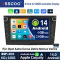 Android 128G Autoradio DAB+ GPS Navi CarPlay Für Opel Corsa C D Astra H Zafira B
