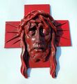 Jesus Relief Kopf Bronze rot Hausaltar Deko TOP handarbeit UNIKAT Sybodah Canera