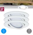 Paulmann Einbauleuchte Nova Plus Coin Dimmbar Weiß Matt 3x6W schwenkbar Ip65