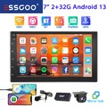 7" 2 DIN 2+32G Carplay Autoradio Android 13 GPS Nav DAB+ MIK Touchscreen KAM ASP