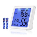 Innenthermometer Hygrometer digital, Temperatur Luftfeuchtigkeit Messgerät mit Mini Schreibtisch