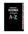 Notizbuch mit Register A-Z: Alphabetisches Register A5 von A bis Z und Inhaltsve
