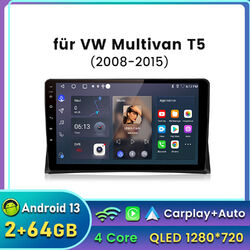 64GB Android 14 Autoradio Für VW T5 Multivan GPS Navi Apple Carplay NAVI DAB+FM