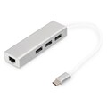 DIGITUS USB Type-C 3-Port Hub + Gigabit Ethernet USB A/F USB A/M RJ45 LAN