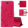Huawei P20 Lite Handy Tasche Handyhülle Wallet Schutz Hülle Blumen Flip Cover