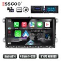 9" Autoradio Carplay Android 14 32G GPS NAV Kamera Für VW GOLF 5 6 Touran Caddy