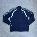 ADIDAS Herren Retro Trainingsjacke Gr. L Sportjacke Pullover Logo 15913 Blau