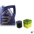 MANN-FILTER Ölfilter 5 L MANNOL Defender 10W-40 für Seat Arosa 1.0 Toledo II