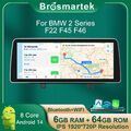 12,3" Android 14 CarPlay Autoradio 8-Kern 64GB GPS Navi für BMW 2er F45 F46 DAB