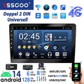 6+128G DAB+ Autoradio Android 14 Carplay GPS NAVI SWC Bluetooth DVR Kamera 2 DIN