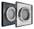 LED Einbau-Strahler Decken-Spots Glas Eckig GU10 230V Kristall Leuchte F 