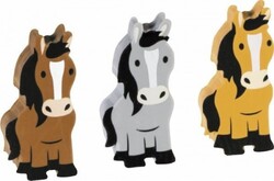Brunnen Radiergummi Pferde 3er|Schreibwaren