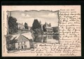 Gimborn, Gasthof von Josef Krämer, Schloss, Ansichtskarte 1903 