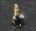 Gold Anhänger mit 0,30ct Brillant; Diamant Damen Gleiter aus 585 Gelbgold, NEU