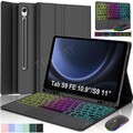 Hülle + Beleuchtet Touchpad Tastatur Maus Für Samsung Galaxy Tab S9 S9 FE 10.9"
