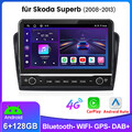 6+128GB Für Skoda Superb II 2008-13 Android13 Autoradio GPS Nav WIFI Carplay SWC