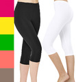 DAMEN CAPRI LEGGINGS Leggins 3/4 legins Baumwolle