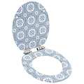 vidaXL WC WC Sitz mit Soft Close Deckel MDF Porzellan Design