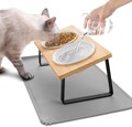 Katzen doppelnapf Katzenfutterstation Erhöhter Napf rutschfest Kunststoff