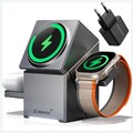 3 in 1 Qi2 Ladegerät für iPhone, Apple Watch, AirPods, 15W Schnellladung