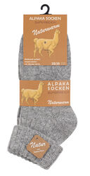 2 Paar Alpaka Socken Damen Wollsocken mit Umschlag Wintersocken Stricksocken