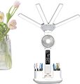 7W Schreibtischlampe LED Kabellos Tischlampe Leselampe Büroleuchte Dimmbar USB