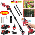 21V Elektrische Gartenschere Akku Astschere Baumschere Rosenschere mit Stange DE