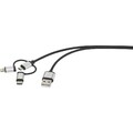 Renkforce USB-Kabel USB 2.0 USB-A Stecker, USB-C® Stecker, USB-Micro-B Stecke...