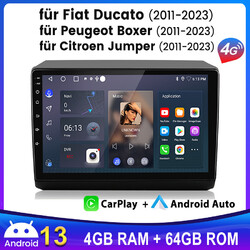 Für Fiat Ducato 2006-2023 DAB+ Android 13 Autoradio Nav GPS Wifi BT 4+64G SWC FM