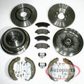 Bremsen Set Ø 283 mm vorne Bremstrommeln Ø 228 mm Zubehör hinten für Peugeot 207