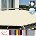 Balkon Sichtschutz Zaun Premium Balkonbespannung mit Ösen Kabelbinder Milch weiß