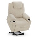 M MCombo Fernsehsessel mit Aufstehhilfe Elektrisch 7040BG (Stoff, Beige)