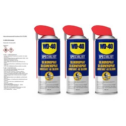 WD-40 SPECIALIST 3x 400 ml HOCHLEISTUNGS-SILIKONSPRAY SCHMIERMITTEL TRENNMITTELDie Nr.1* für Autoteile: Top-Preis-Leistungs-Verhältnis