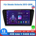 Für Skoda Octavia 2013-2018 Android12 Autoradio GPS NAVI 4G WIFI BT DAB+ Carplay